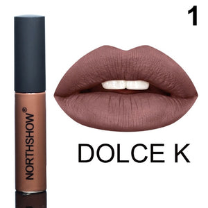 1 Pcs Matte Lipstick Waterproof Nude Velvet Liquid Lipstick Smooth High Pigmented Lip Glaze Hot Women Girl Lipgloss Makeup Mdf