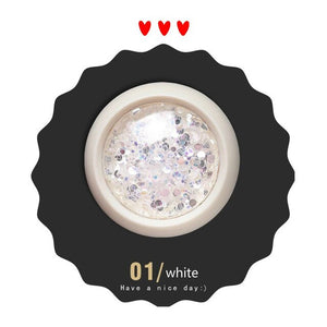 KZS001 One Box Holo Nail Art Glitter Flakes Mermaid Hexagon Sequins Shiny Chrome Pigment Powder for Gel Nail Art Decoration Tip