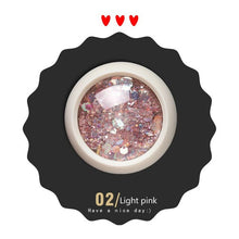 Load image into Gallery viewer, KZS001 One Box Holo Nail Art Glitter Flakes Mermaid Hexagon Sequins Shiny Chrome Pigment Powder for Gel Nail Art Decoration Tip