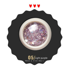 Load image into Gallery viewer, KZS001 One Box Holo Nail Art Glitter Flakes Mermaid Hexagon Sequins Shiny Chrome Pigment Powder for Gel Nail Art Decoration Tip