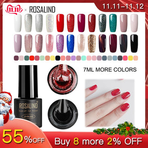 ROSALIND 7ML UV Gel Varnish Nail Polish Set For Manicure Gellak Semi Permanent Hybrid Nails Art Off Prime White gel nail polish