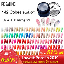 Load image into Gallery viewer, ROSALIND 5ML Painting Gel Varnish 142 Colors Gel Nail Polish Set For Manicure DIY Top Base Coat Hybird Design Of Nail Art Primer