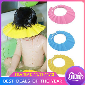 Adjustable Shower Bath Visor Shield Wash Hair Cap Shampoo Resistance Protect Ear Eye Hat Baby Children Kids Infant