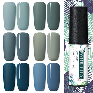 FOUR LILY Matte Gel Nail Polish UV Gel Nail Polish Matte Top Coat Soak Off Varnish Nail Art Lacquer Semi Permanent Manicure Gel