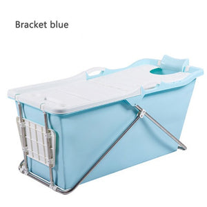 Adult Bath Tub Folding Bath Bucket Thick Plastic Steel Large Bath Barrel Adult Sitting Bathtub With Seat Children Swimming Bath