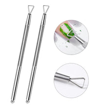 Load image into Gallery viewer, HOT SELL Beauty meakup Stainless Steel Cuticle Remove Gel Nail Polish Nail Art Remover Tool 2Pcs herramienta de removedor