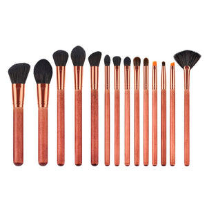 Beauty meakup 14PCS Red Wooden Cosmetic Makeup Brush Foundation Powder Eyeshadow Brush pennelli trucco