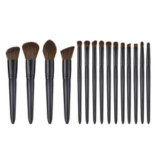 Load image into Gallery viewer, Beauty meakup 15PCS Black Wooden Cosmetic Makeup Brush Foundation Powder Eyeshadow Brush kit pincel maquiagem