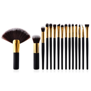 Beauty meakup 15Pcs Pro Makeup Brushes Set Foundation Powder Eyeshadow Eyeliner Lip Brush Tool kit pincel maquiagem