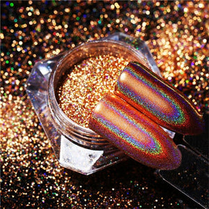 BORN PRETTY Galaxy Holographic Nail Glitter Laser Holo Nail Sequins Paillettes Pigment Powder Nail Art Dust 0.2g 0.5g Optional