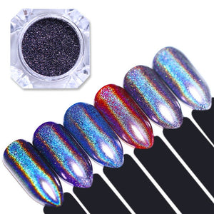 BORN PRETTY Galaxy Holographic Nail Glitter Laser Holo Nail Sequins Paillettes Pigment Powder Nail Art Dust 0.2g 0.5g Optional