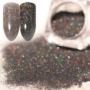 BORN PRETTY Galaxy Holographic Nail Glitter Laser Holo Nail Sequins Paillettes Pigment Powder Nail Art Dust 0.2g 0.5g Optional