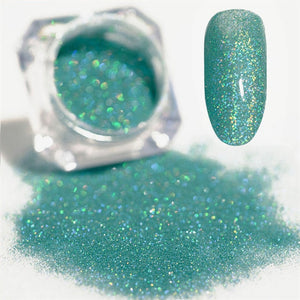 BORN PRETTY Galaxy Holographic Nail Glitter Laser Holo Nail Sequins Paillettes Pigment Powder Nail Art Dust 0.2g 0.5g Optional