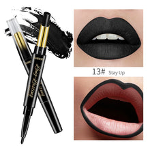 Load image into Gallery viewer, 15 Color Lips Makeup Lipstick Sexy Red Lip Matte Long Lasting Lip Pencil Waterproof Stick Liner Double-end Black Matte Lipsticks