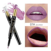 Load image into Gallery viewer, 15 Color Lips Makeup Lipstick Sexy Red Lip Matte Long Lasting Lip Pencil Waterproof Stick Liner Double-end Black Matte Lipsticks