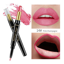 Load image into Gallery viewer, 15 Color Lips Makeup Lipstick Sexy Red Lip Matte Long Lasting Lip Pencil Waterproof Stick Liner Double-end Black Matte Lipsticks