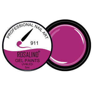 ROSALIND 5ML Painting Gel Varnish 142 Colors Gel Nail Polish Set For Manicure DIY Top Base Coat Hybird Design Of Nail Art Primer