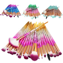 Load image into Gallery viewer, MAANGE 20pcs Makeup Brushes Set Professional Eyeliner Eye Shadow Brow Lip Foundation Brush Set for Women Beauty Cosmetics