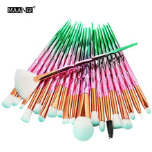 Load image into Gallery viewer, MAANGE 20pcs Makeup Brushes Set Professional Eyeliner Eye Shadow Brow Lip Foundation Brush Set for Women Beauty Cosmetics