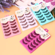 Load image into Gallery viewer, 5 Pairs Handmade Thick Full False Eyelashes Natural Long Eyelashes Set Fake Lashes Eye Extension Tool Makeup