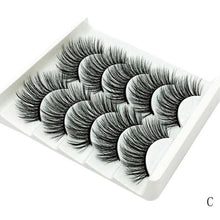 Load image into Gallery viewer, 5Pair Mink Hair False Eyelashes Natural Cross False Eyelashes Long Messy Makeup Fake Eye Lashes Extension Make Up Beauty Tools