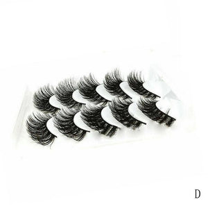 5Pair Mink Hair False Eyelashes Natural Cross False Eyelashes Long Messy Makeup Fake Eye Lashes Extension Make Up Beauty Tools