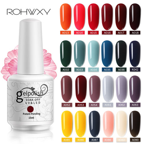 ROHWXY 15ml Uv Gel Nail Polish Top Uv Led Gel Nail Art Varnish Hybrid Soak Off Gel Lacquer Lucky Nail Paint Gel Polish Gellak