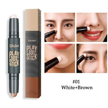 Load image into Gallery viewer, Makeup Base Contour Eyes Concealer Cream Stick Bronzer Cover Dark Circle Highlighter Skin Brighten 2 Colors Make Up Primer
